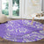 Hawaii Kauai Island Round Carpet Hibiscus Pattern Seamless Tribal Simple Purple LT03 - Polynesian Pride