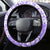 Hawaii Kauai Island Steering Wheel Cover Hibiscus Pattern Seamless Tribal Simple Purple