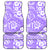 Custom Hawaii Kauai Island Car Mats Hibiscus Pattern Seamless Tribal Simple Purple LT03 Purple - Polynesian Pride