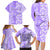 Custom Hawaii Kauai Island Family Matching Long Sleeve Bodycon Dress and Hawaiian Shirt Hibiscus Pattern Seamless Tribal Simple Purple LT03 - Polynesian Pride