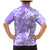 Custom Hawaii Kauai Island Family Matching Mermaid Dress and Hawaiian Shirt Hibiscus Pattern Seamless Tribal Simple Purple LT03 - Polynesian Pride