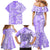 Custom Hawaii Kauai Island Family Matching Mermaid Dress and Hawaiian Shirt Hibiscus Pattern Seamless Tribal Simple Purple LT03 - Polynesian Pride