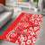 Hawaii Kauai Island Area Rug Hibiscus Pattern Seamless Tribal Simple Red LT03 - Polynesian Pride