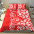 Hawaii Kauai Island Bedding Set Hibiscus Pattern Seamless Tribal Simple Red LT03 - Polynesian Pride