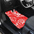 Hawaii Kauai Island Car Mats Hibiscus Pattern Seamless Tribal Simple Red LT03 - Polynesian Pride