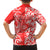 Hawaii Kauai Island Family Matching Off Shoulder Short Dress and Hawaiian Shirt Hibiscus Pattern Seamless Tribal Simple Red LT03 - Polynesian Pride