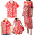 Hawaii Kauai Island Family Matching Puletasi Dress and Hawaiian Shirt Hibiscus Pattern Seamless Tribal Simple Red LT03 - Polynesian Pride