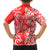 Hawaii Kauai Island Family Matching Short Sleeve Bodycon Dress and Hawaiian Shirt Hibiscus Pattern Seamless Tribal Simple Red LT03 - Polynesian Pride