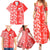 Hawaii Kauai Island Family Matching Summer Maxi Dress and Hawaiian Shirt Hibiscus Pattern Seamless Tribal Simple Red LT03 - Polynesian Pride