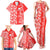 Hawaii Kauai Island Family Matching Tank Maxi Dress and Hawaiian Shirt Hibiscus Pattern Seamless Tribal Simple Red LT03 - Polynesian Pride