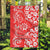 Hawaii Kauai Island Garden Flag Hibiscus Pattern Seamless Tribal Simple Red LT03 Garden Flag Red - Polynesian Pride