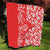 Hawaii Kauai Island Quilt Hibiscus Pattern Seamless Tribal Simple Red LT03 - Polynesian Pride