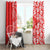 Hawaii Kauai Island Window Curtain Hibiscus Pattern Seamless Tribal Simple Red LT03 - Polynesian Pride