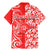 Custom Hawaii Kauai Island Family Matching Mermaid Dress and Hawaiian Shirt Hibiscus Pattern Seamless Tribal Simple Red LT03 - Polynesian Pride