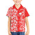 Custom Hawaii Kauai Island Family Matching Puletasi Dress and Hawaiian Shirt Hibiscus Pattern Seamless Tribal Simple Red LT03 Son's Shirt Red - Polynesian Pride