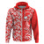 Custom Hawaii Kauai Island Hoodie Hibiscus Pattern Seamless Tribal Simple Red LT03 Zip Hoodie Red - Polynesian Pride