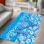 Hawaii Kauai Island Area Rug Hibiscus Pattern Seamless Tribal Simple Blue LT03 - Polynesian Pride