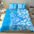 Hawaii Kauai Island Bedding Set Hibiscus Pattern Seamless Tribal Simple Blue LT03 - Polynesian Pride