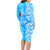 Hawaii Kauai Island Family Matching Long Sleeve Bodycon Dress and Hawaiian Shirt Hibiscus Pattern Seamless Tribal Simple Blue LT03 - Polynesian Pride