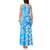 Hawaii Kauai Island Tank Maxi Dress Hibiscus Pattern Seamless Tribal Simple Blue LT03 - Polynesian Pride