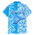 Custom Hawaii Kauai Island Family Matching Long Sleeve Bodycon Dress and Hawaiian Shirt Hibiscus Pattern Seamless Tribal Simple Blue LT03 - Polynesian Pride