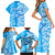 Custom Hawaii Kauai Island Family Matching Short Sleeve Bodycon Dress and Hawaiian Shirt Hibiscus Pattern Seamless Tribal Simple Blue LT03 - Polynesian Pride