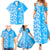 Custom Hawaii Kauai Island Family Matching Summer Maxi Dress and Hawaiian Shirt Hibiscus Pattern Seamless Tribal Simple Blue LT03 - Polynesian Pride