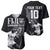 Custom Fiji Rugby Pacific Champions 2024 Baseball Jersey Anniversary 7 Titles - Fijians Rugby and Tapa Hibiscus Black Art