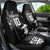 Custom Fiji Rugby Pacific Champions 2024 Car Seat Cover Anniversary 7 Titles - Fijians Rugby and Tapa Hibiscus Black Art