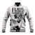 Custom Fiji Rugby Pacific Champions 2024 Baseball Jacket Anniversary 7 Titles - Fijians Rugby and Tapa Hibiscus White Art