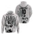 Custom Fiji Rugby Pacific Champions 2024 Zip Hoodie Anniversary 7 Titles - Fijians Rugby and Tapa Hibiscus White Art