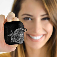 Hawaiian Whales Polynesian Art Motifs AirPods Case Black Color LT03 - Polynesian Pride