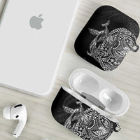 Hawaiian Whales Polynesian Art Motifs AirPods Case Black Color LT03 - Polynesian Pride