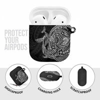 Hawaiian Whales Polynesian Art Motifs AirPods Case Black Color LT03 - Polynesian Pride