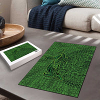 Hawaiian Whales Polynesian Art Motifs Puzzle Green Color LT03 - Polynesian Pride