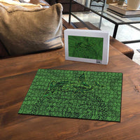 Hawaiian Whales Polynesian Art Motifs Puzzle Green Color LT03 - Polynesian Pride