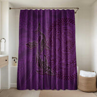 Hawaiian Whales Polynesian Art Motifs Bathroom Set Purple Color - Polynesian Pride