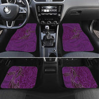 Hawaiian Whales Polynesian Art Motifs Car Mats Purple Color - Polynesian Pride