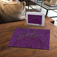 Hawaiian Whales Polynesian Art Motifs Puzzle Purple Color LT03 - Polynesian Pride