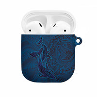 Hawaiian Whales Polynesian Art Motifs AirPods Case Blue Color LT03 Blue - Polynesian Pride