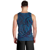 Hawaiian Whales Polynesian Art Motifs Men Tank Top Blue Color LT03 - Polynesian Pride