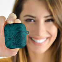 Hawaiian Whales Polynesian Art Motifs AirPods Case Turquoise Color LT03 - Polynesian Pride