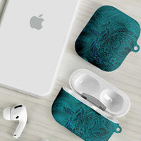 Hawaiian Whales Polynesian Art Motifs AirPods Case Turquoise Color LT03 - Polynesian Pride