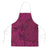 Hawaiian Whales Polynesian Art Motifs Apron Pink Color - Polynesian Pride