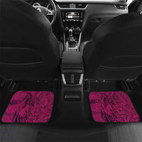 Hawaiian Whales Polynesian Art Motifs Car Mats Pink Color - Polynesian Pride