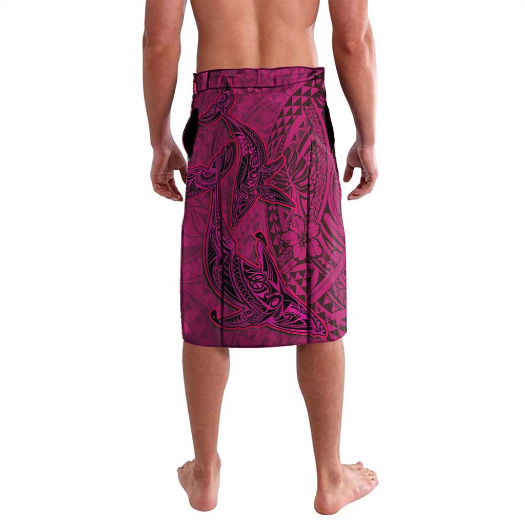 Hawaiian Whales Polynesian Art Motifs Lavalava Pink Color - Polynesian Pride