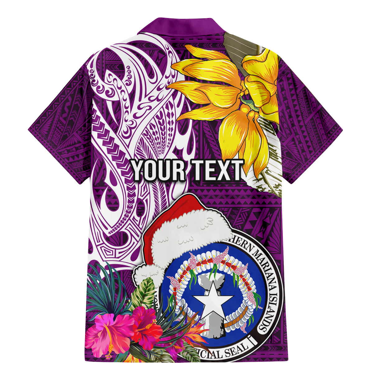 Custom Northern Mariana Islands Christmas Family Matching Mermaid Dress and Hawaiian Shirt Funny Santa Hug Latte Stone Ylang-ylang and Polynesia Pattern Pink LT03 - Polynesian Pride