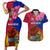 Haiti Battle of Vertieres Couples Matching Short Sleeve Bodycon Dress and Hawaiian Shirt The Haitian Revolution 220th Anniversary Polynesian Style LT03 Red - Polynesian Pride