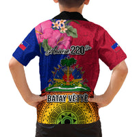 Haiti Battle of Vertieres Family Matching Long Sleeve Bodycon Dress and Hawaiian Shirt The Haitian Revolution 220th Anniversary Polynesian Style LT03 - Polynesian Pride