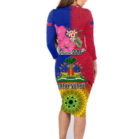 Haiti Battle of Vertieres Family Matching Long Sleeve Bodycon Dress and Hawaiian Shirt The Haitian Revolution 220th Anniversary Polynesian Style LT03 - Polynesian Pride